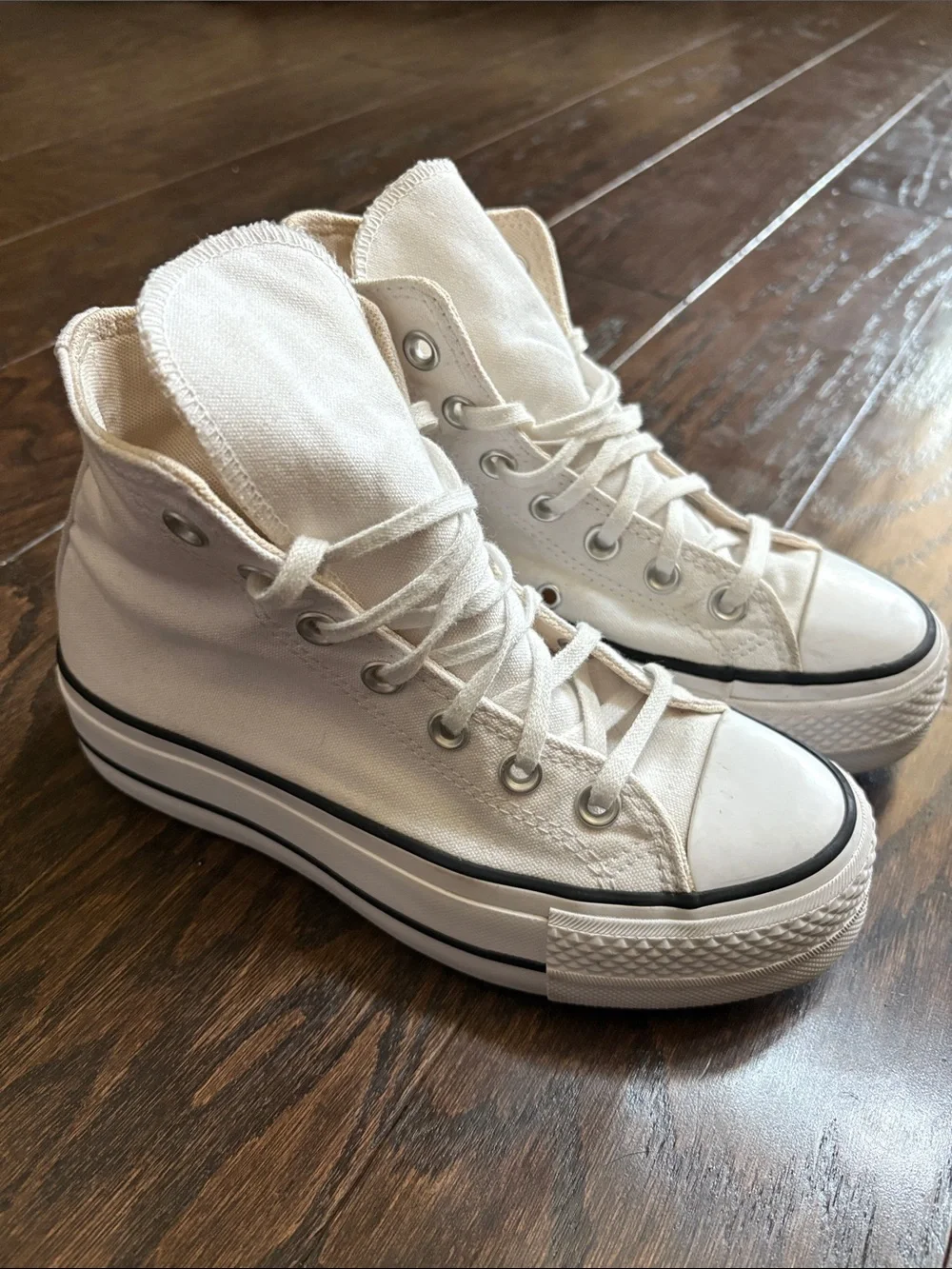 Converse High-Top Canvas Sneakers in White